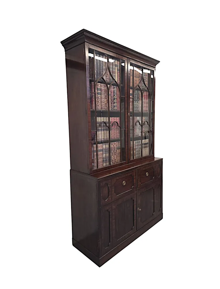A Very Fine Large Early 19th Century Two Door Bookcase