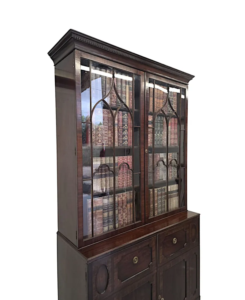 A Very Fine Large Early 19th Century Two Door Bookcase