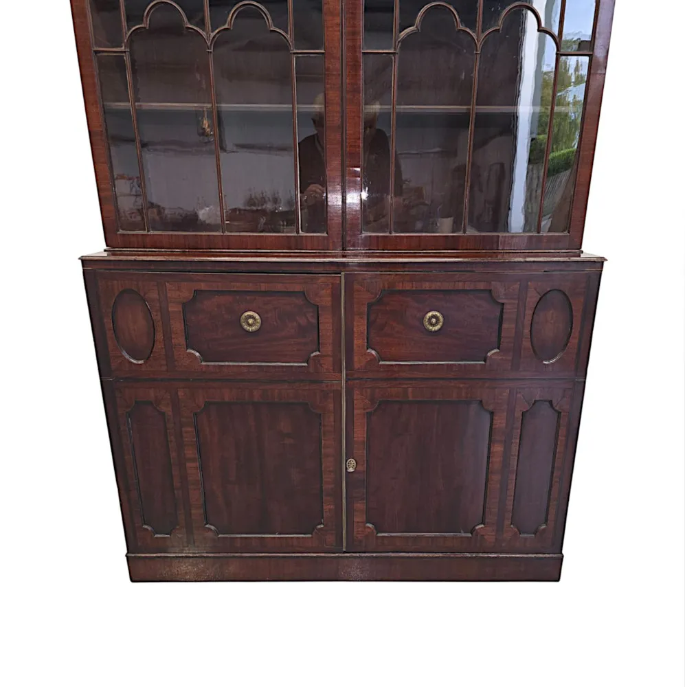 A Very Fine Large Early 19th Century Two Door Bookcase